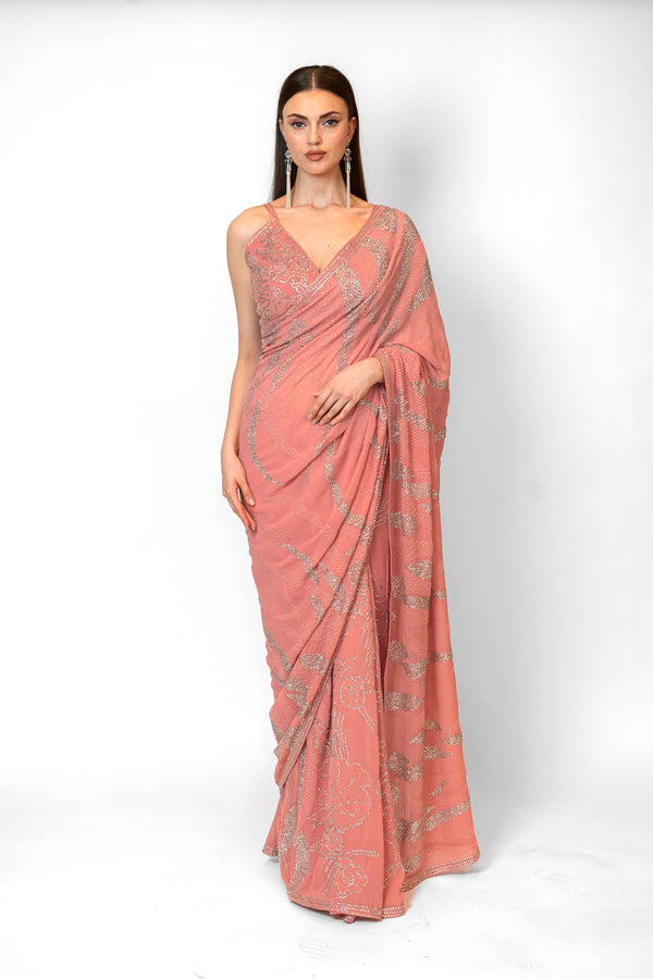 Georgette designer sarees online shopping