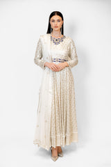 White anarkali suits online shopping