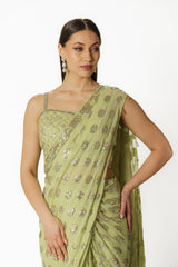 Sairaa lime green sari set