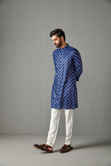 ROYAL BLUE WITH IVORY TROUSER KURTA