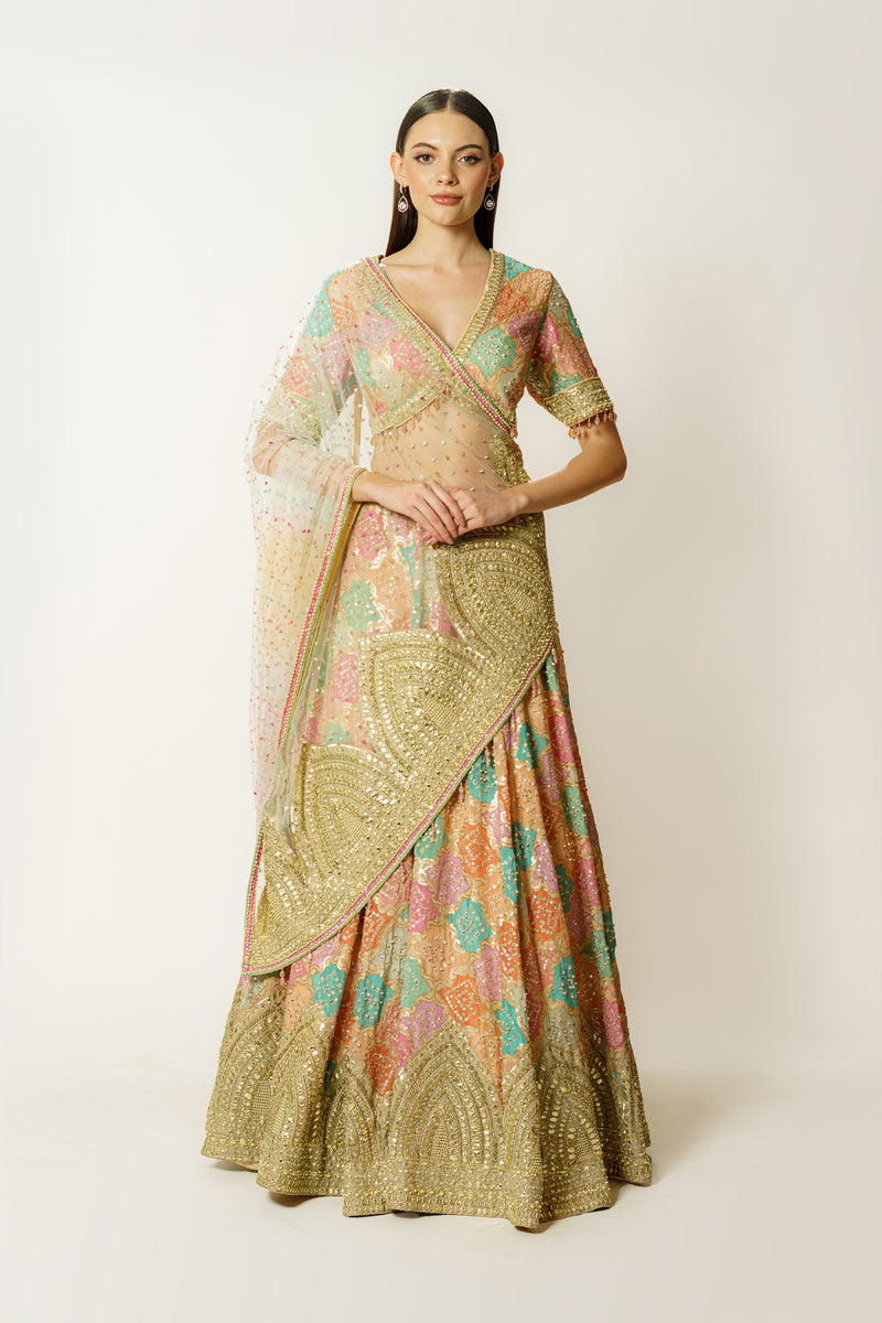 Nadia multicolor lehenga set