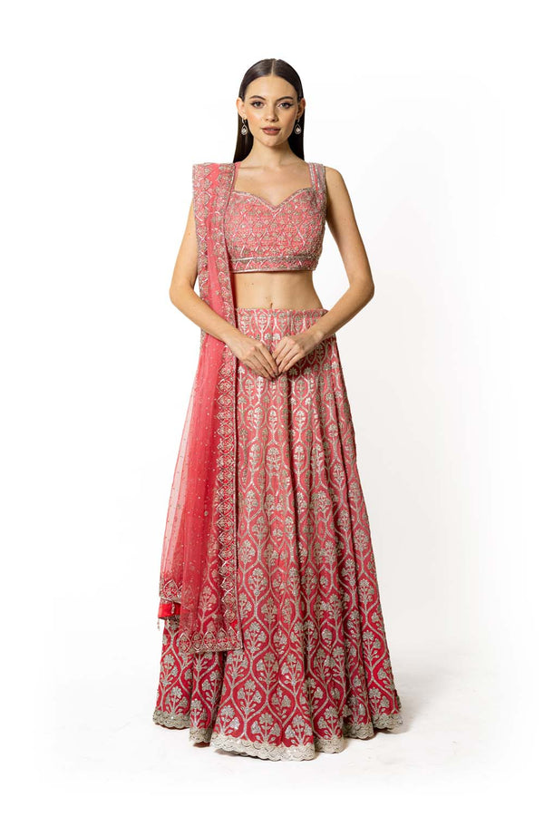 ROSE PINK NADIA LEHENGA SET