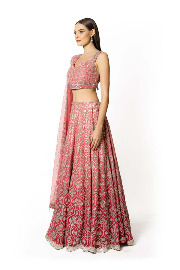 ROSE PINK NADIA LEHENGA SET