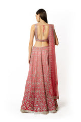 NADIA SHADED ROSE PINK LEHENGA SET