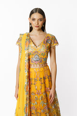 NADIA YELLOW LEHENGA SET