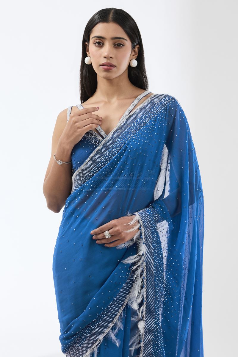 BLUE PEARL BUST NABIA SARI SET