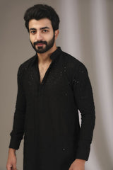 BLACK NARGIS BRUST ON TOP OF KURTA WITH PANTS