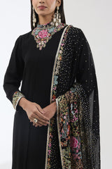 AYAT BLACK LONG KURTA SET