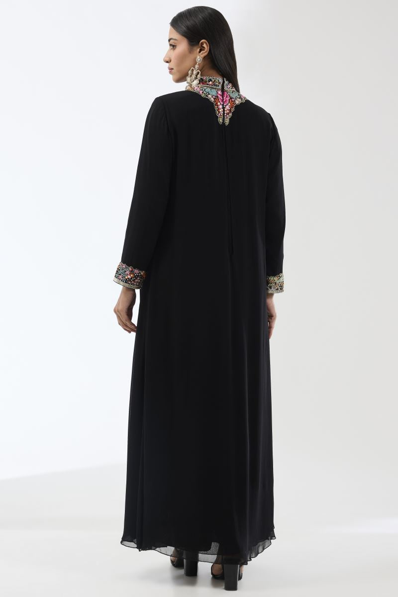 AYAT BLACK LONG KURTA SET