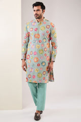 AQUA MULIT COLOR EMBROIDERED KURTA WITH PANTS