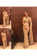 Mallika Arora In Sand Sari Set