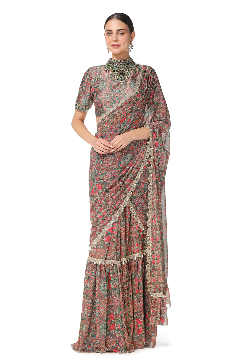 Rrhea Stitch Sari Set
