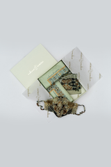Sage Print Pocket Square and Mask Gift Box