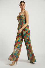 Multi Coloured Trellis Ramona Jumpsuit